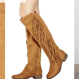 justfab fringe boots